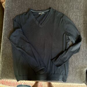 Banana Republic Business Casual Brown Silk Long Sleeve Super Soft Sweater Sz L